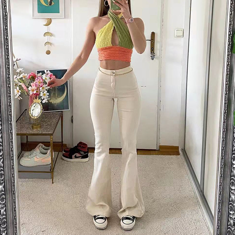 High Waist Slim Stretch Jeans