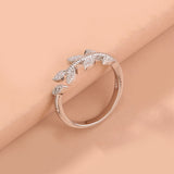 Zircon Tree Branch Adjustable Brass Ring