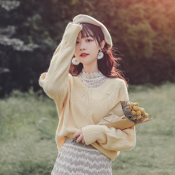 All-match Short Knit Sweater