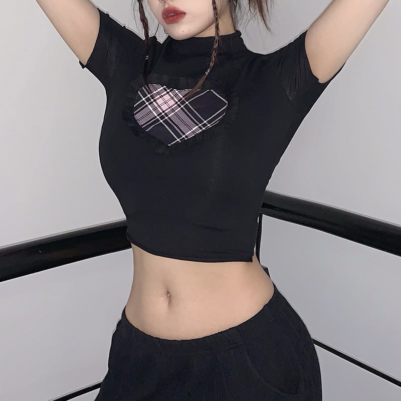 Love Funky Contrasting Color T-shirt