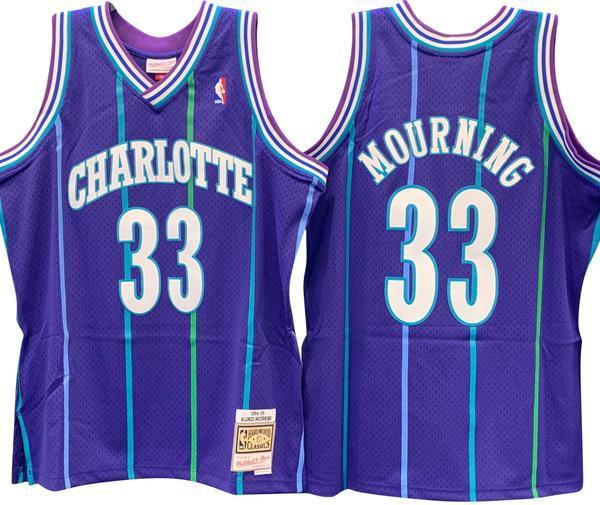 Alonzo Mourning Charlotte Hornets Hardwood Classics Throwback Swingman Jersey