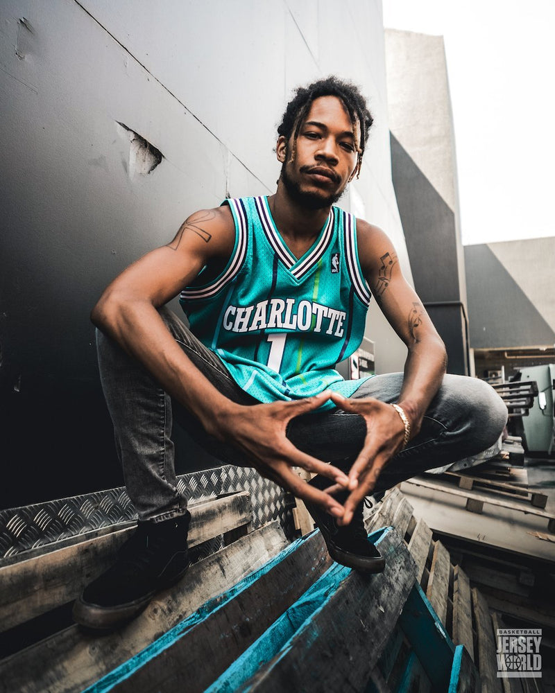 Muggsy Bogues Charlotte Hornets Hardwood Classics Throwback Swingman Jersey