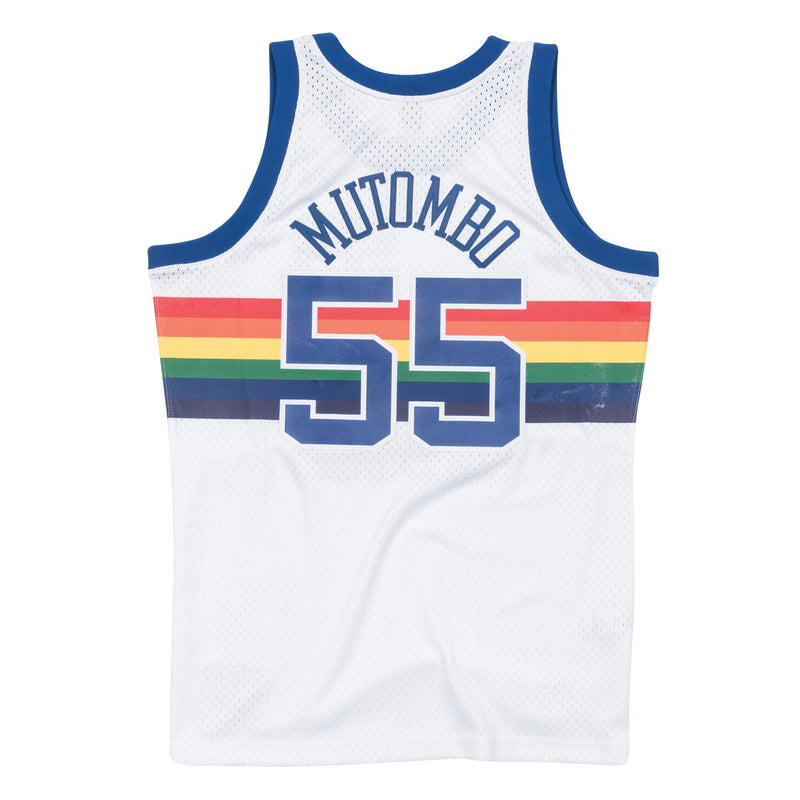 Dikembe Mutombo Denver Nuggets Hardwood Classics Throwback Swingman Jersey