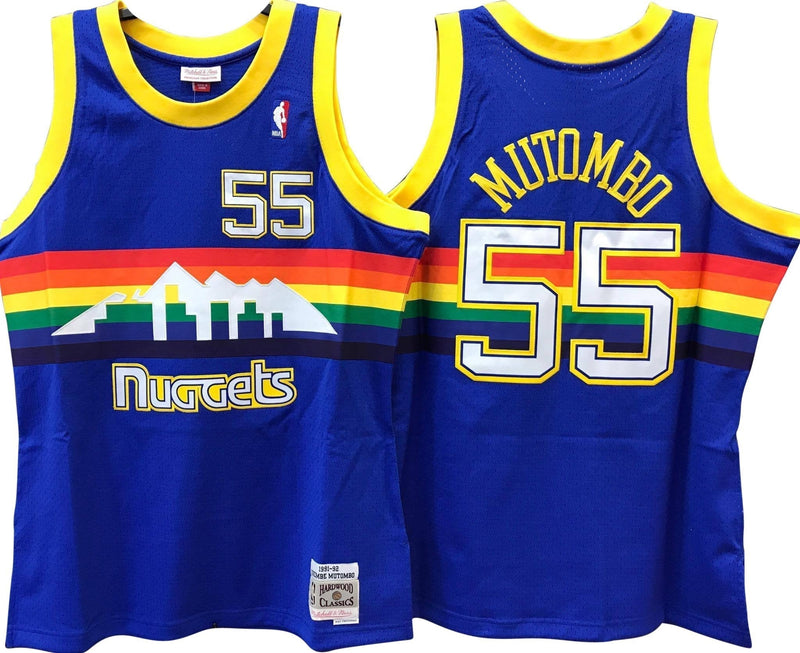 Dikembe Mutombo Denver Nuggets Hardwood Classics Throwback Swingman Jersey