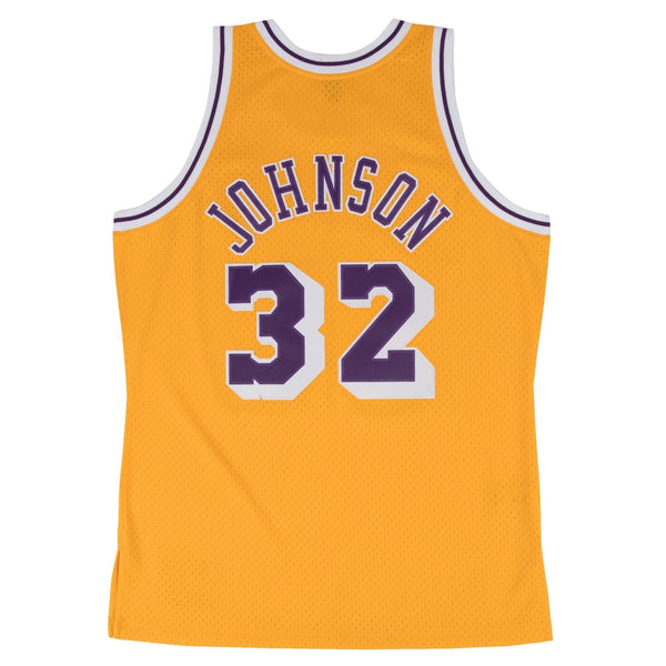 Magic Johnson Los Angeles Lakers Hardwood Classics Throwback Swingman Jersey