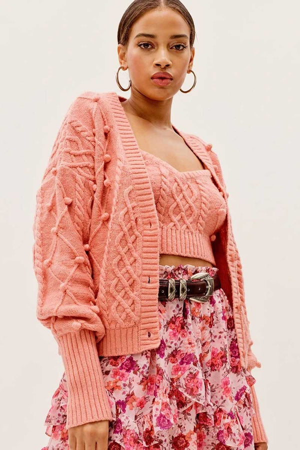 Yarn Ball Twist Knit Sweater Sling