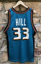 Grant Hill Detroit Pistons Road 1998/99 Hardwood Classics Jersey - Teal