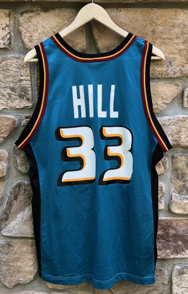 Grant Hill Detroit Pistons Road 1998/99 Hardwood Classics Jersey - Teal