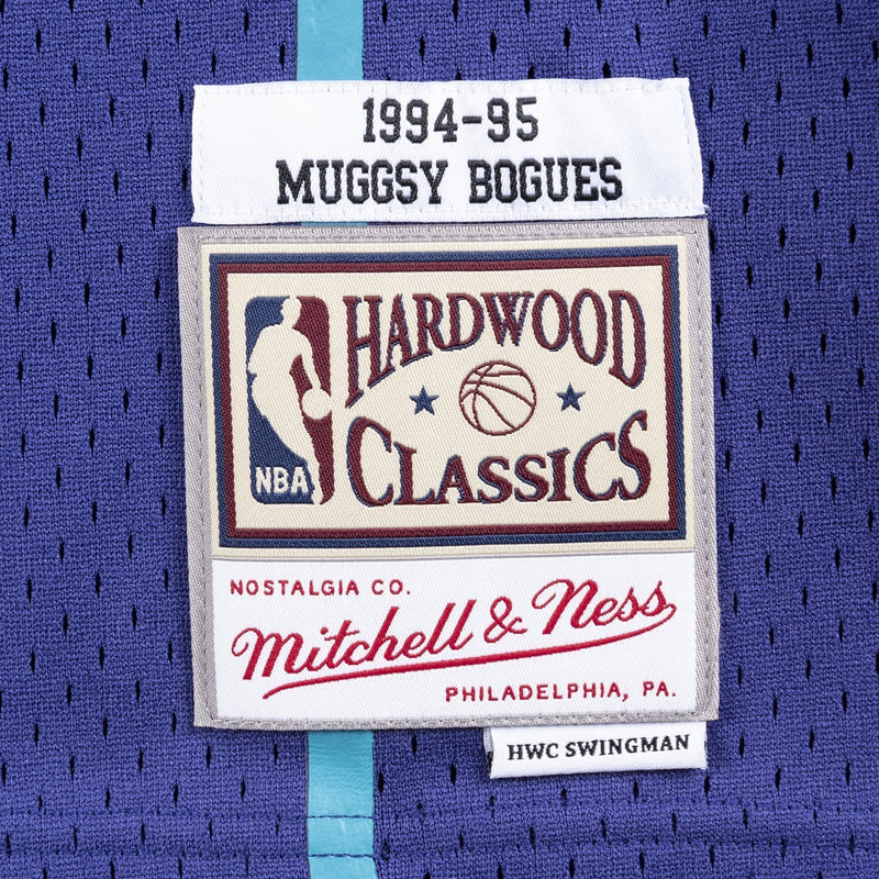 Muggsy Bogues Charlotte Hornets Hardwood Classics Throwback Swingman Jersey