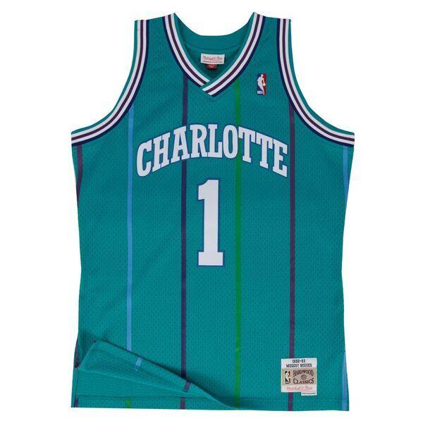 Muggsy Bogues Charlotte Hornets Hardwood Classics Throwback Swingman Jersey