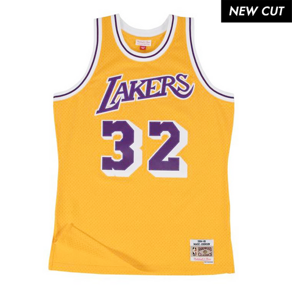 Magic Johnson Los Angeles Lakers Hardwood Classics Throwback Swingman Jersey