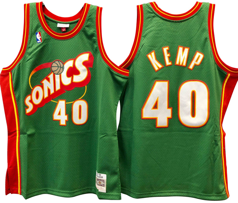 Shawn Kemp Seattle Supersonics Hardwood Classics Throwback Swingman Jersey