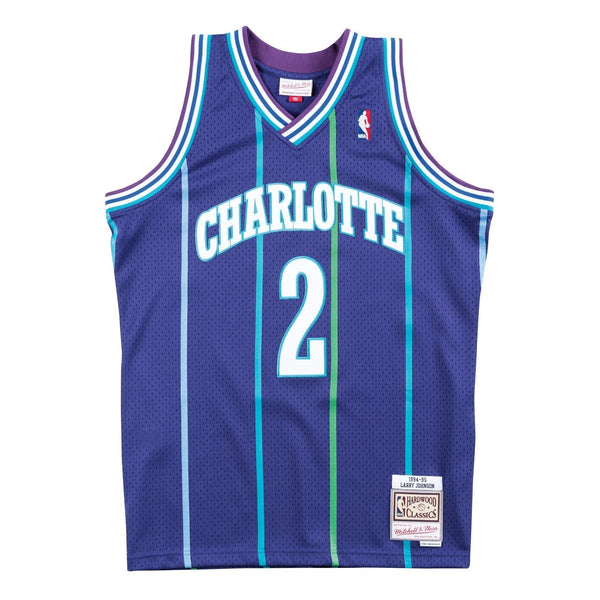 Larry Johnson Charlotte Hornets Hardwood Classics Throwback Swingman Jersey