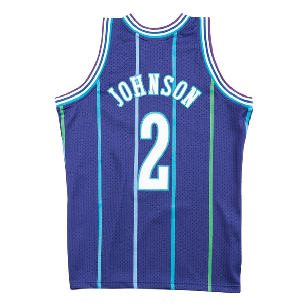 Larry Johnson Charlotte Hornets Hardwood Classics Throwback Swingman Jersey