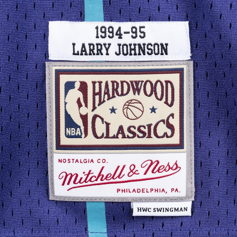 Larry Johnson Charlotte Hornets Hardwood Classics Throwback Swingman Jersey