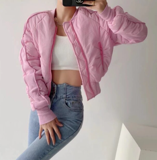 Short Bomber Cotton Jacket