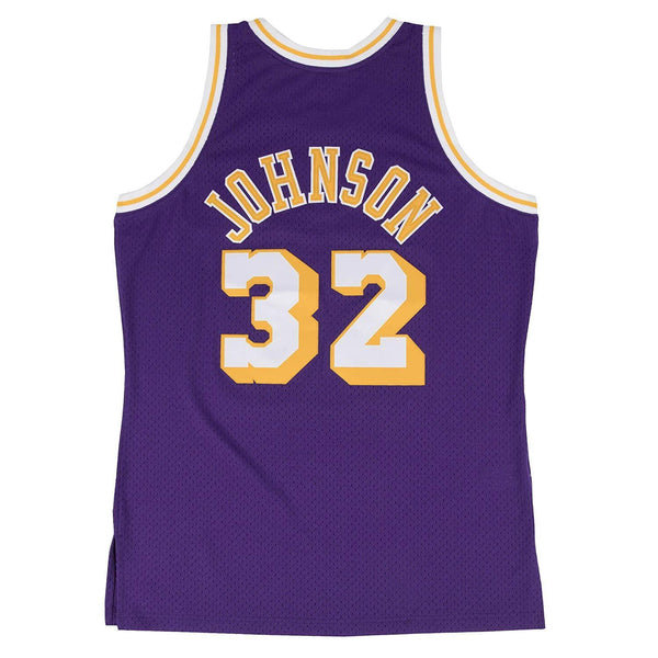 Magic Johnson Los Angeles Lakers Hardwood Classics Throwback Swingman Jersey