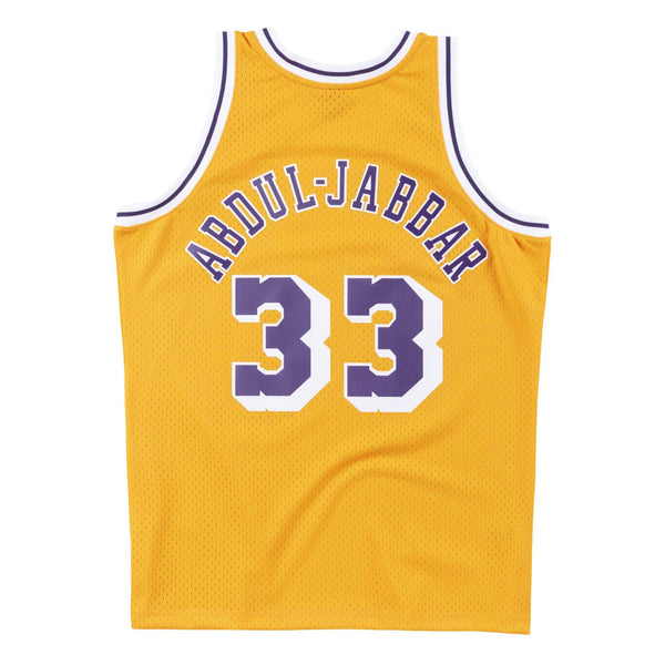 Kareem Abdul-Jabbar Los Angeles Lakers Hardwood Classics Throwback Swingman Jersey