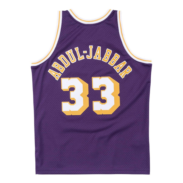 Kareem Abdul-Jabbar Los Angeles Lakers Hardwood Classics Throwback Swingman Jersey