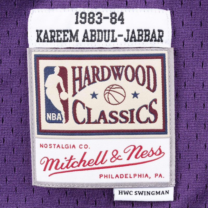Kareem Abdul-Jabbar Los Angeles Lakers Hardwood Classics Throwback Swingman Jersey