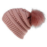 Wool Ball Wool Hat Ladies