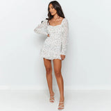 Folded Ruffle Short Dress