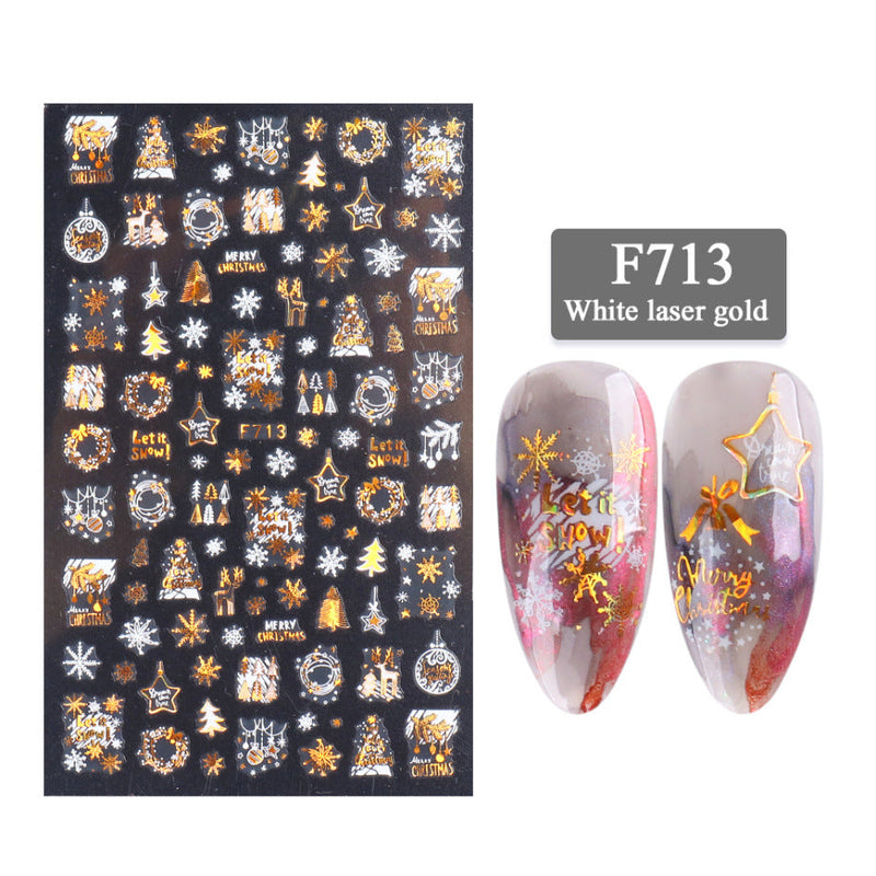 Nail Stickers 3D Christmas Series Two-color
