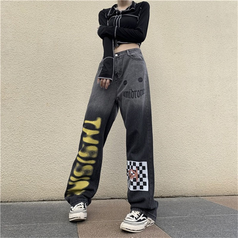 Trendy Harajuku Gradient Jeans