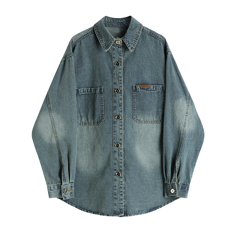 Retro Long-sleeved Denim Shirt