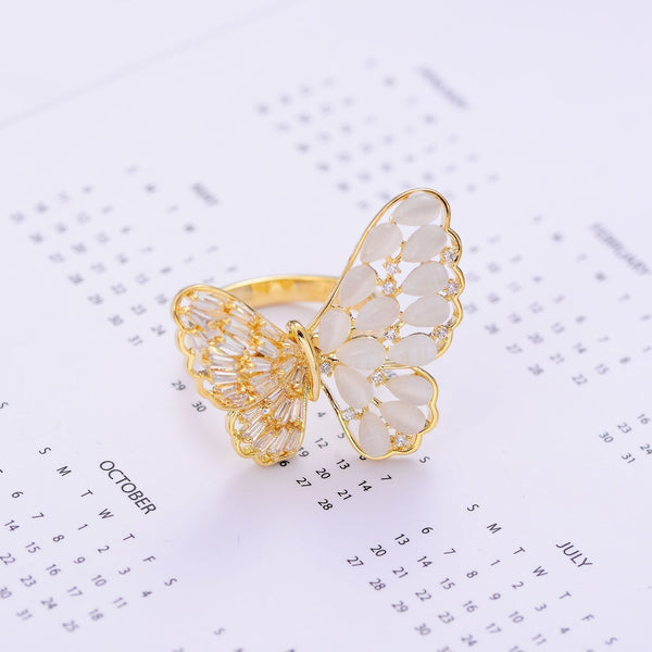 Golden Butterfly Ring Popular