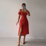 Sexy V-neck Fungus Edge Tube Midi Dress