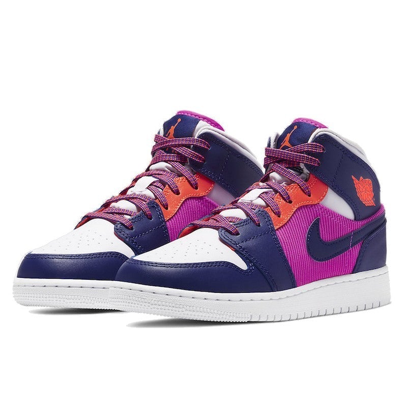 Air Jordan 1 Mid Fire Pink Barely Grape