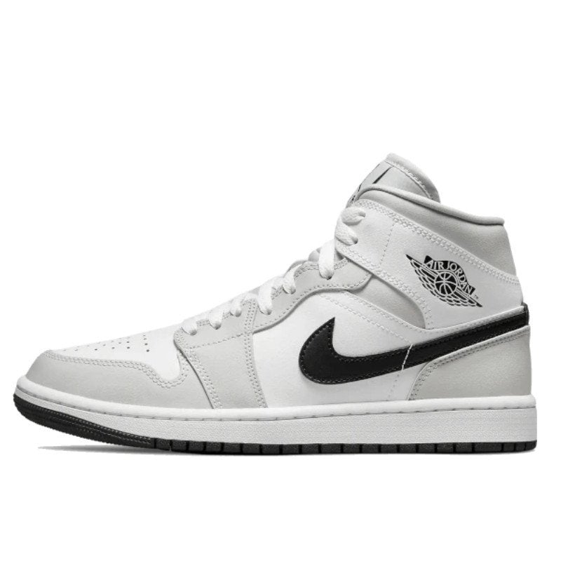 Air Jordan 1 Mid White Light Smoke Grey