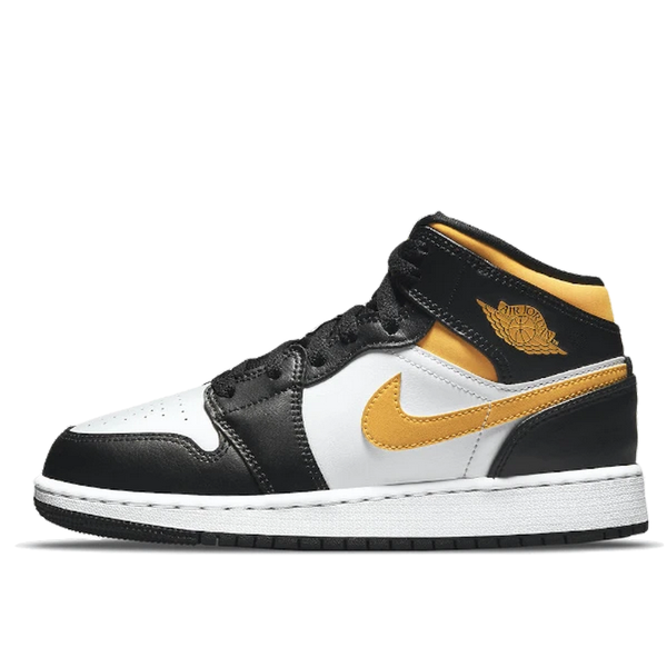 Air Jordan 1 Mid White Pollen Black