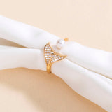 Pearl Tail Zircon Ring
