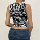 Round Neck Sleeveless Slim Tank top