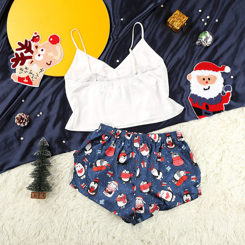 Fashion Satin Pajamas Suit