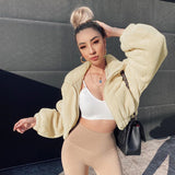 Plush Zipper Long Sleeve Top Coat