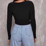 Cardigan Sexy Button Knitted T-Shirt