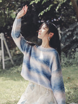 Small Loose Round Neck Pullover Sweater