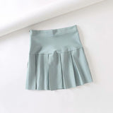 High Waist Elastic Pleated Skirt