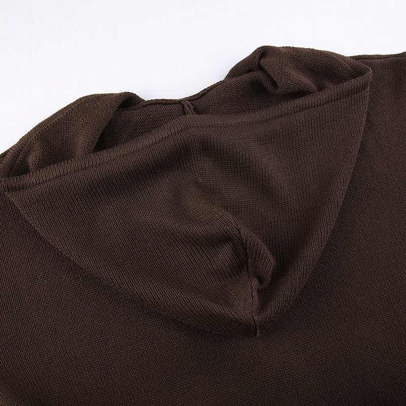 Slim Zipper Casual Hooded Sweater