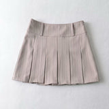 Pleated Short Skirt