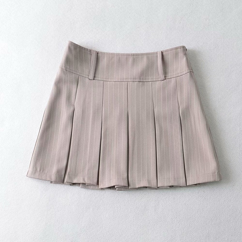 Pleated Short Skirt