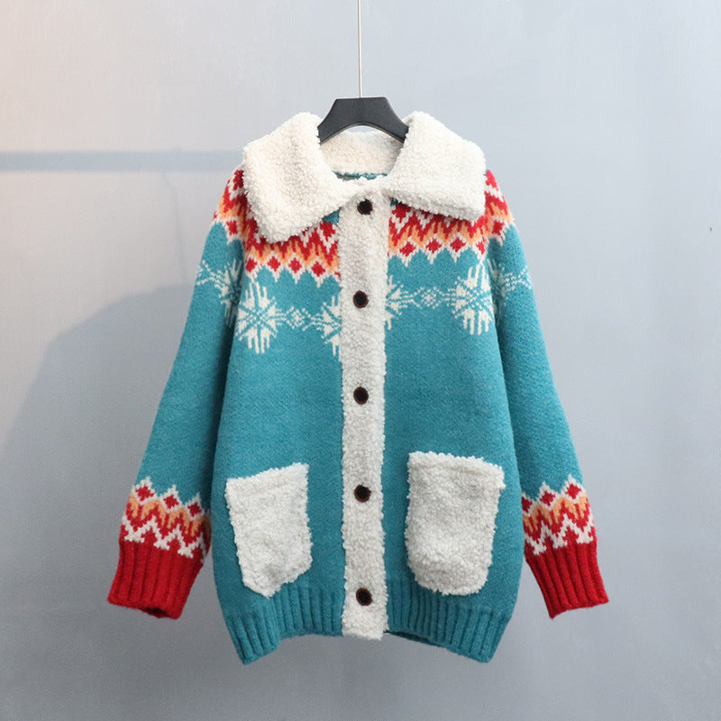 Thickened Christmas Cardigan
