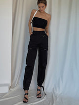 High Waist Overalls Trousers