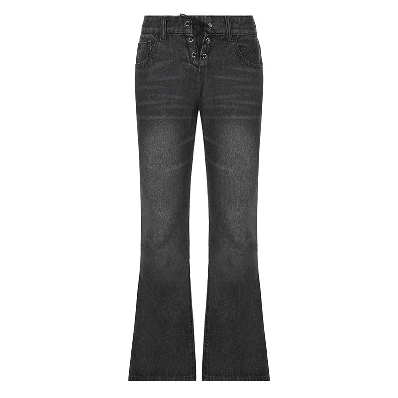 Slim Women's Solid Color Trousers