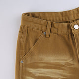 Brown High Waist Slimming Loose Straight-leg Pants