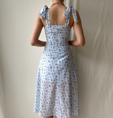 Light Blue Sexy Strappy Dress