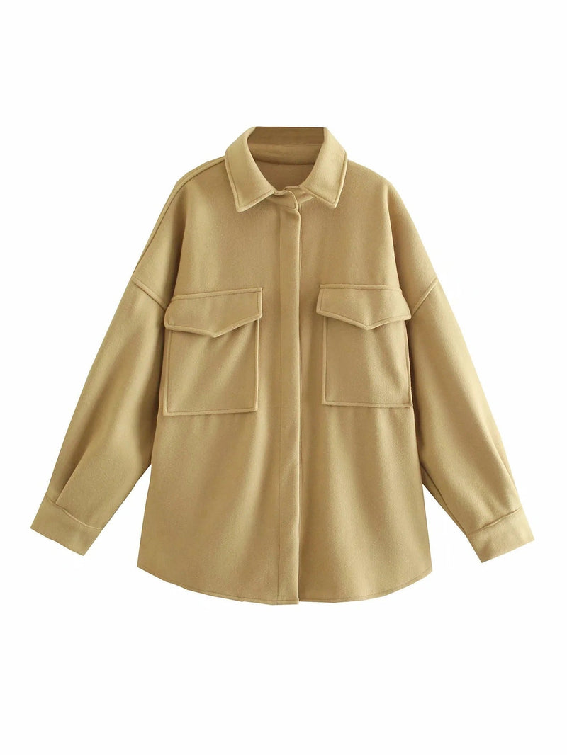 Loose Single-breasted Lapel Jacket